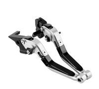 NANGAEBPPW Pour Yamaha YZF R6 YZF-R6 2005-2016 Kit Leviers D'embrayage Et De Frein Réglables Repliables - Pièces Détachées Moto(Argent Noir)