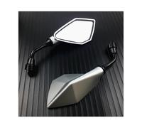 NANGAEBPPW Rétroviseur Universel Pour Moto 10mm Pour Scooter Motocross Rétroviseur Électrique Convexe Arrière(Argent)