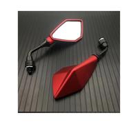 NANGAEBPPW Rétroviseur Universel Pour Moto 10mm Pour Scooter Motocross Rétroviseur Électrique Convexe Arrière(ROUGE)