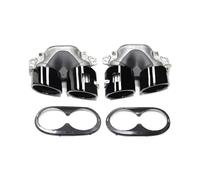 NANGAEBPPW Silencieux D'échappement Quadruple En Acier Inoxydable Pour Mercedes Pour Benz W177 C118 CLA35 X247 GLB35 CLA45S Modifiée(Noir 1 jeu)
