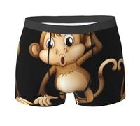 nanger Boxer pour homme avec imprimé singe mignon, doux et confortable pour un usage quotidien, noir, XX-Large