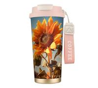 nanger Magnifique tasse à café isotherme en acier inoxydable 316 avec couvercle anti-fuite, garde au chaud ou au froid