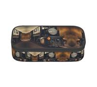 nanger Trousse à crayons avec impression locomotive - Grande capacité - Organiseur de papeterie esthétique avec fermeture éclair