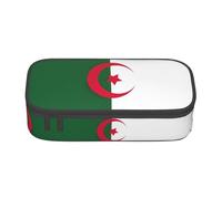 nanger Trousse à crayons avec motif drapeau de l'Algérie - Grande capacité - Organiseur de papeterie esthétique avec fermeture éclair