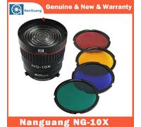 Nanguang NG-10X Fresnel Lentille Mise Au Point Kit D'adaptateur D'objectif pour Bowens-fit LED Lumières Avec 4 document Filtre