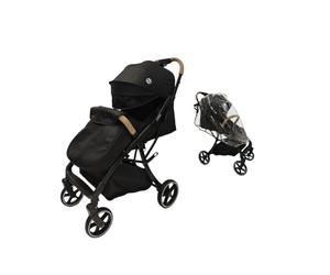 Nania Lexy, poussette citadine compacte, 0 à 4 ans (22kg max), légère (7,5 kg), poussette canne, inclinable d’une main en position allongée, Habillage pluie, couvre-jambe