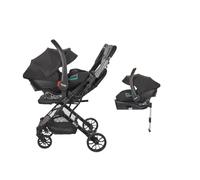 Nania Myla Poussette combinée 2 en 1 de 0 à 4 ans (22kg max) avec Siège auto Rimini Nania 40-87 cm - (0-13kg) + Base isofix-Protection Latérale avec Insert de confort