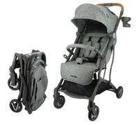 NANIA Poussette citadine Cassy - 6-48 mois - Jusqu'à 22kg - Dossier réglable - 4 roues pivotantes avec amortisseurs
