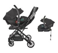 Nania - Poussette Combinée 2-En-1 Avec Siège Auto Rimini + Base Isofix - Myla - 4 Roues - Noir Noir