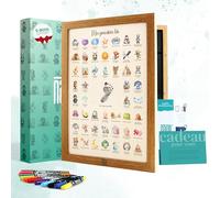 NANII Affiche Mes Premières Fois Bébé - Cadeau de Naissance Fille Garçon - Coffret Cadeau Baby Shower, Boîte Souvenir Parents, Femme Enceinte, Jeune Maman - Décoration Chambre Bébé