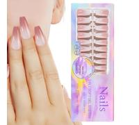 Nankoyal Appuyez sur les ongles, faux ongles courts | 15 tailles presse dégradée sur les ongles faux ongles dégradés - Faux ongles élégants ombrés pour magasin de manucure à domicile
