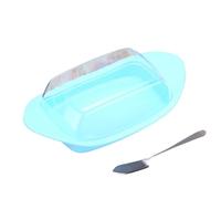 Nankoyal Beurrier,Porte-Aliments Laitiers Avec Coupeur,Plat à Beurre pour Plan de Travail - Pour Cadeau de Maison Anniversaire Fête des Mères Foyer Salle à Manger Petit-Déjeuner Réunion