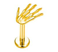 Nankoyal Boucles d'oreilles d'Halloween pour femme, boucles d'oreilles squelette d'Halloween, accessoires de bijoux en forme de main pour femme, vacances, voyage, anniversaire, costume, Golden palm