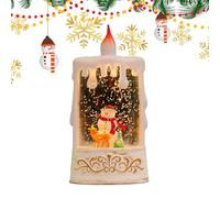 Nankoyal Bougies LED De Noël - Décor De Bureau Saisonnier,Lampe Bougie Décorative pour Fêtes - pour Cheminée Bibliothèque Rebord de Fenêtre Étagère Table de Chevet Chambre Salon Décoration