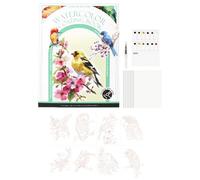 Nankoyal Cahier D'exercices D'aquarelle, Carnet De Croquis Portable À Triple, Carnet de Travail d'Aquarelle pour Débutants, pour Relaxation Méditation École Voyages Bureau Dessin Peinture