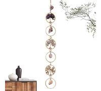 Nankoyal Décor De Chakra en De - 7 Pendentifs Anneaux Naturels Artisanaux - Décorations Maison - pour Thanksgiving Anniversaire Arbre de Noël Bureau Salon Salle de Bains Chambre Hiver