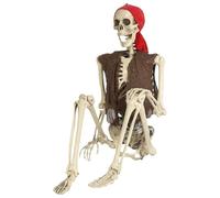 Nankoyal Décor de Squelette,Ossements de Pirate avec Articulations Mobiles | Décoration Effrayante pour Jardin Halloween Porche Devanture École Photo Arrière-Plan Magasin