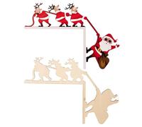 Nankoyal Décoration pour Le Coin de la Porte | Sztuczna Duża Zieleń,2 Pièces Décoration De Coin De Porte pour Noël - Na Ścianę Wewnątrz Na Zewnątrz Kominek Świąteczny Sypialnia Salon Ogród