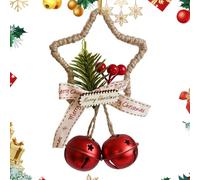 Nankoyal Décorations de Noël en Forme de Cloches - Décorations Suspendues Festives - Cloches De Noël avec Un Nœud,pour Poignée De Porte Escalier Mur Salon Chambre Salle À Manger Fête Jardin Cour