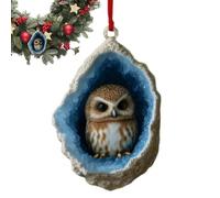 Nankoyal Décorations de Noël,Petits Animaux Suspendables avec Trou de 10 cm,Figurine Charme Plate 2D en Acrylique pour Cadeau Fête Amoureux | Cadeau Fête Réunion Familiale Amis