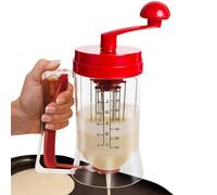 Nankoyal Distributeur De Pate,Distributeur De PâTe À CrêPes Et Cupcakes,Manivelle Distributeur Pate A Crepe avec des ÉTiquettes De Mesure Claires Parfait pour La Cuisson De Cupcakes, CrêPes,900ml