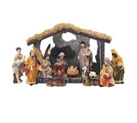 Nankoyal Ensemble De Crèche De Noël, Figurines Miniatures Sainte Famille, Mini Ensemble de Nativité Figurines de Noël, Pour Chrétiens Adultes Extérieur Maison Bureau Église École Magasin Chambre Salon