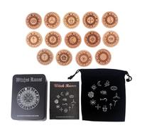 Nankoyal Ensemble De Pierres Runes - 14 Pièces Émotion Spirituelle - Outils Divinatoires Accessoires Sorcellerie,pour Anniversaires Rassemblements Famille Amis Méditation Voyage Divination Guide