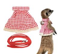 Nankoyal Harnais pour hamster | Sangle de marche pour petit animal | Vêtements respirants pour petits animaux avec corde de plomb pour l'entraînement en plein air, jardin, voyage, camping