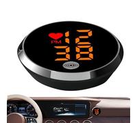 Nankoyal Horloge Pour Tableau de Bord de Voiture - Montre Adhésive pour Ventilation - Montre LED à Coller Pour Sortie d'Air de Voiture Moto Vélo