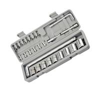 Nankoyal Jeu De Douilles Pour Mécanicien | 27 Pièces Ergonomique Robuste - Kit D'Outils À Douilles Complet Pour Maison Avec Coffret | Pour Automobile Camion Atelier Maison Garage Réparation Entretien