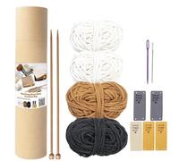 Nankoyal Kit De Tricot Pour Débutant, Dessous De Verre À Faire Soi-même En Corde De Coton Kit De Crochet Pour Débutants Kit De Dessous De Verre Fournitures Instructions Étape Par Étape Kit De Crochet