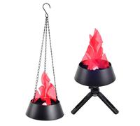 Nankoyal Lampe Flamme LED | Effet Feu de Camp Électrique 100-240V AC,Lanterne LED Sans Flamme Intérieur Extérieur - Halloween Noël Camping Patio Arrière-Cour Maison