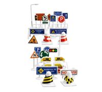 Nankoyal Panneaux de Signalisation pour,28 Pièces Jeu Éducatif Portable d'apprentissage,Jouet de Sécurité Routière - pour Maison Jardin Intérieur Extérieur Salle de Classe École Anniversaire
