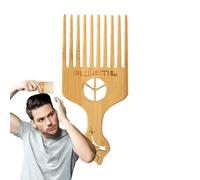 Nankoyal Peigne à pic en bois | Peigne à cheveux professionnel en bois sans emmêlement,Peigne à dents larges en bois, outil de coiffure tressé, peigne multifonctionnel pour améliorer la définition des