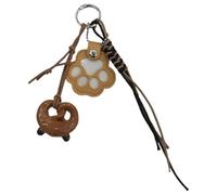 Nankoyal Porte-clés Poils de Chien, Porte-clés Cadeau Amoureux des Animaux pour Création Mémoire, Collector Léger Empreinte Patte pour Souvenirs Famille Maison Chaton
