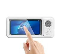 Nankoyal Porte-Téléphone pour Douche,Étui À Rotation 360 Degrés avec Haut-Parleur | Coque Téléphone Étanche Visible pour Douche avec Haut-Parleur,pour Qualité Sonore Améliorée Salle De Bain Miroir