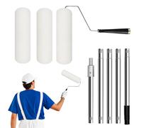 Nankoyal Rouleau de Peinture,Kit Rouleau De Peinture Murale Avec Perche Extension - Kit Extensible 23 Cm Avec Accessoires De Rechange Pour Plafond Rénovation Meubles,Pour Meubles Portes Planchers