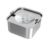 Nankoyal Slobber Bol d'eau pour chien | 3 L en acier inoxydable anti-goutte - Mangeoires pour animaux domestiques de grande capacité pour camping, maison, voyage, niche, voiture, cour, chiot