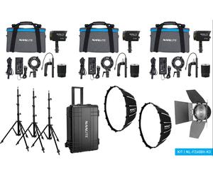 NANLITE Kit Torche Led 3X Forza 60B II (Pieds, Sacs et Softbox)
