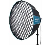 NANLITE SB-RP120 Softbox Parabolique Professionnelle 120 cm avec grille nid d'abeille et diffuseurs, culot Bowens