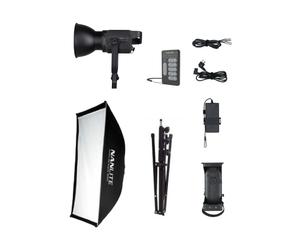 Nanlite - Torche LED Forza 200W + boîte à lumière + pied + télécommande