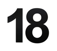 nanlyiau 2pc 3in/7.5cm Numero maison Numéro de maison adhésif noir numero maisonchiffres de boite aux lettres numero maison design en acier inoxydable 304 (black 3in number 18)
