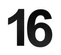 nanlyiau 2pc 3in/7.5cm Numero maison Numéro de maison adhésif noir numero maisonchiffres de boite aux lettres numero maison design en acier inoxydable 304 (black 3in number 16/19)