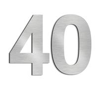 nanlyiau 2pc 3in/7.5cm Numero maison Numéros de maison numero maisonchiffres de boite aux lettres numero maison design en acier inoxydable 304 massif(3in number 40)