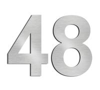 nanlyiau 2pc 3in/7.5cm Numero maison Numéros de maison numero maisonchiffres de boite aux lettres numero maison design en acier inoxydable 304 massif(3in number 48)