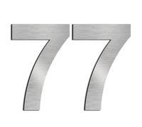 nanlyiau 2pc 3in/7.5cm Numero maison Numéros de maison numero maisonchiffres de boite aux lettres numero maison design en acier inoxydable 304 massif(3in number 77)