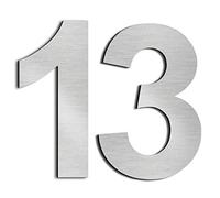 nanlyiau 2pc 3in/7.5cm Numero maison Numéros de maison numero maisonchiffres de boite aux lettres numero maison design en acier inoxydable 304 massif(3in number 13)