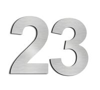nanlyiau 2pc 3in/7.5cm Numero maison Numéros de maison numero maisonchiffres de boite aux lettres numero maison design en acier inoxydable 304 massif(3in number 23)