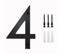 nanlyiau 3D Numéro de maison noir, Hauteur 8in/20cm grand numéro de maison épais 10 mm, matériau ABS,résistant aux intempéries et à la corrosion(ABS 8in4)
