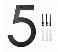 nanlyiau 3D Numéro de maison noir, Hauteur 8in/20cm grand numéro de maison épais 10 mm, matériau ABS,résistant aux intempéries et à la corrosion(ABS 8in5)